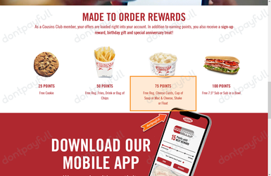 Cousins Subs Coupons - 20% Off Coupon Code April 2025