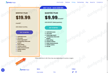 Premium Plan for Only $19.99/month at Bodymapp - Working Proof