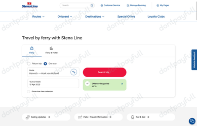30% Off Stena Line Discount Codes, Promo Codes - 2025