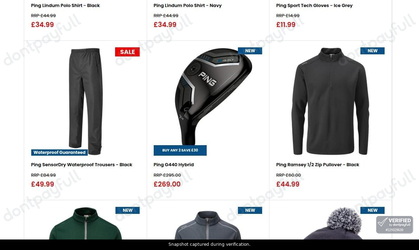 Snapshot of Affordable Golf promo: 'Enjoy Up to 40% Off Ping Golf Equipment' - captured during verification by DontPayFull on 02-Jul-2026.