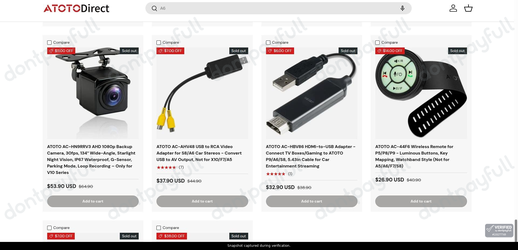 Snapshot of ATOTO promo: 'Enjoy Up to 35% Off Car Cameras, Dash Cams, and Sensors' - captured during verification by DontPayFull on 30-Sep-2026.