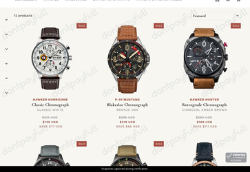 Snapshot of AVI-8 promo: 'Save up to $111 on Bestselling Watches' - captured during verification by DontPayFull on 17-Jun-2026.