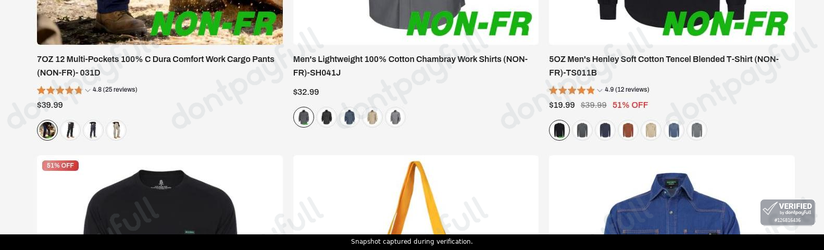 Snapshot of Bocomal promo: 'Save up to 50% on Non-FR Apparel' - captured during verification by DontPayFull on 19-Jul-2026.