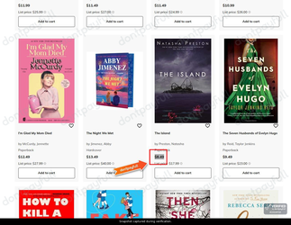 Snapshot of Book Outlet promo: 'Bestselling Books from $8' - captured during verification by DontPayFull on 29-Sep-2026.