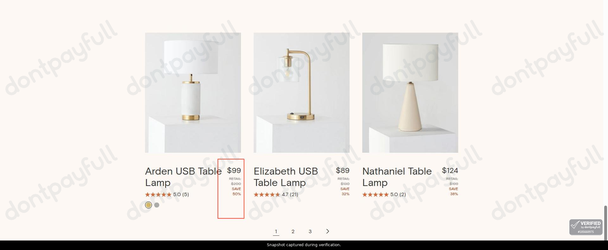 Snapshot of Brightech promo: 'Up to 50% Off Best Selling Table Lamps' - captured during verification by DontPayFull on 16-Jun-2026.