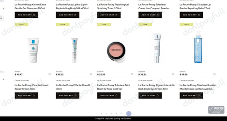 Snapshot of Cosmetis promo: 'Save up to 30% on La Roche-Posay Dermatological Care' - captured during verification by DontPayFull on 11-Jun-2026.