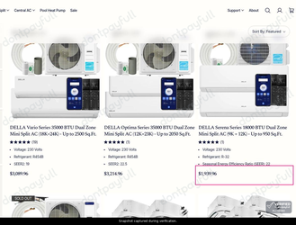 Snapshot of Della promo: 'Mini Split - Multi Zone Systems from $1939' - captured during verification by DontPayFull on 03-Jun-2026.