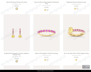 Snapshot of Dinny Hall promo: 'Discover 18k Gold Pieces from £2100' - captured during verification by DontPayFull on 01-Oct-2026.