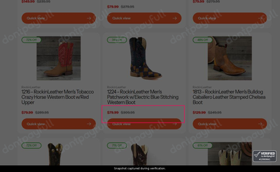 Snapshot of D & D Outfitters promo: 'Up to 75% Off RockinLeather Closeouts' - captured during verification by DontPayFull on 02-Jul-2026.