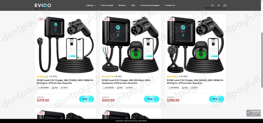 Snapshot of EVIQO promo: 'Up to 30% Off All Ev Chargers' - captured during verification by DontPayFull on 02-Jul-2026.