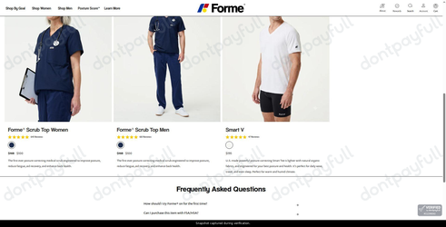 Snapshot of Forme promo: 'Save up to 40% on Tops' - captured during verification by DontPayFull on 04-Aug-2026.