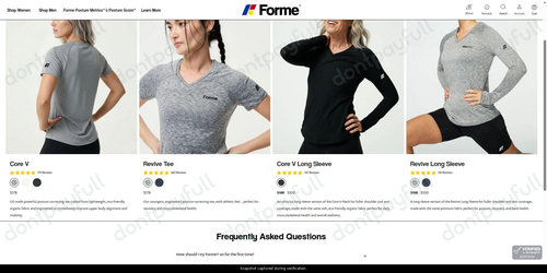 Snapshot of Forme promo: 'Up to $88 Off Women's Shirts' - captured during verification by DontPayFull on 16-Jun-2026.