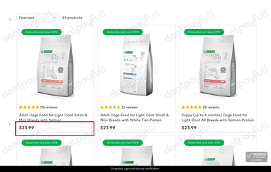 Snapshot of Kika USA promo: 'Pet Food from $23' - captured during verification by DontPayFull on 03-Jul-2026.