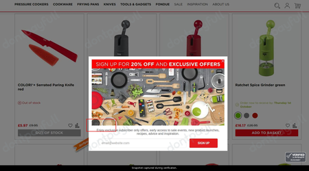 Snapshot of Kuhn Rikon promo: 'Up to 40% Off Sale Items' - captured during verification by DontPayFull on 29-Sep-2026.