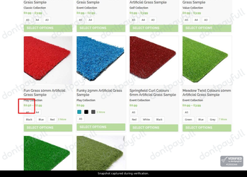 Snapshot of LazyLawn promo: 'Find Your Perfect Lawn with Samples from Just £0.5' - captured during verification by DontPayFull on 17-Jun-2026.