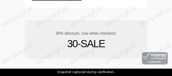 Verification proof for 30-SALE