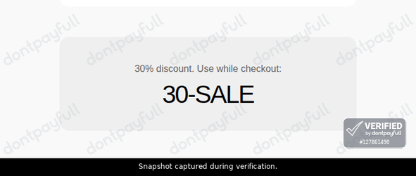 Verification proof for 30-SALE