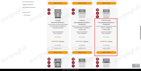 Snapshot of Miele promo: 'Save up to $600 on Miele Dishwashers' - captured during verification by DontPayFull on 16-Aug-2026.