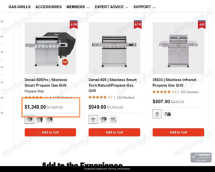 Snapshot of Monument Grills promo: 'Up to 12% Off Select Gas Grills' - captured during verification by DontPayFull on 03-Jul-2026.