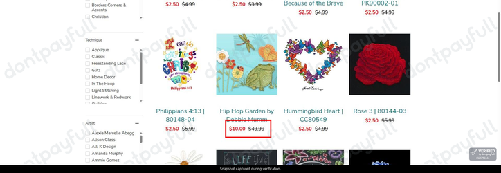 Snapshot of OeSD promo: 'Up to 80% Off Designs by Artists' - captured during verification by DontPayFull on 03-Jul-2026.