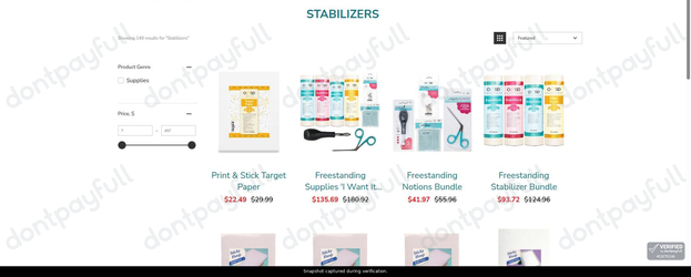 Snapshot of OeSD promo: 'Up to 25% Off Embroidery Stabilizers' - captured during verification by DontPayFull on 03-Jul-2026.