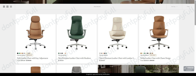 Snapshot of Omidi promo: 'Save up to $200 on Executive High-Back Leather Chairs' - captured during verification by DontPayFull on 27-Sep-2026.