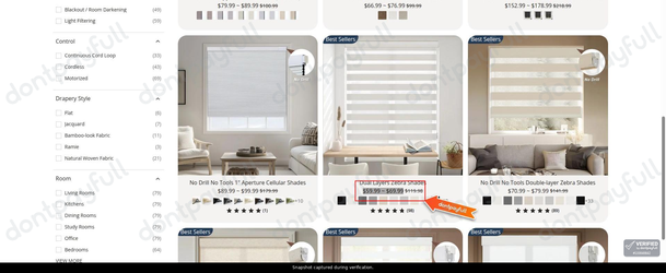 Snapshot of Persilux promo: 'Get up to 50% Off Window Treatments for Your Living Room' - captured during verification by DontPayFull on 01-Oct-2026.