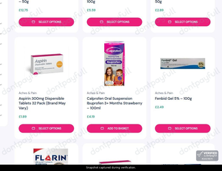 Snapshot of PillSorted promo: 'Muscle & Joint Pain Relief from £1.89' - captured during verification by DontPayFull on 27-Sep-2026.