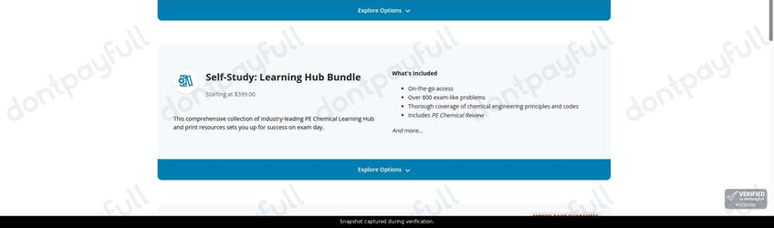 Snapshot of PPI2Pass promo: 'Pe Chemical Exam Prep Bundles from $399' - captured during verification by DontPayFull on 03-Jul-2026.