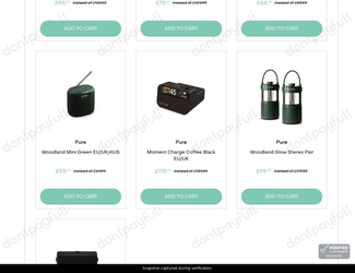 Snapshot of PURE Audio promo: 'Save up to 45% on Audio & HiFi Products' - captured during verification by DontPayFull on 27-Sep-2026.