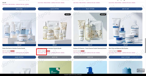 Snapshot of Round Lab promo: 'Up to 30% Off Cleansing Routines' - captured during verification by DontPayFull on 29-Jun-2026.