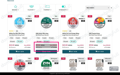 Snapshot of Prilla promo: 'Enjoy Up to $100 Off Top Brands Like Zyn, Velo, and on' - captured during verification by DontPayFull on 26-Sep-2026.