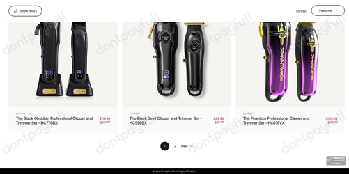 Snapshot of Suprent promo: 'Save up to 55% on Clipper and Trimmer Sets' - captured during verification by DontPayFull on 24-Jul-2026.
