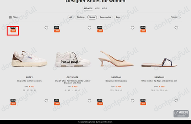 Snapshot of Symbol Fashion promo: 'Up to 50% Off Women's Sale Shoes' - captured during verification by DontPayFull on 02-Aug-2026.
