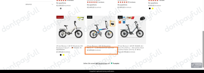 Snapshot of Twopoint promo: 'Get up to €800 Off Foldable E-bikes' - captured during verification by DontPayFull on 07-Sep-2026.