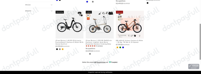 Snapshot of Twopoint promo: 'Up to €600 Off Carbon E-bikes' - captured during verification by DontPayFull on 07-Sep-2026.