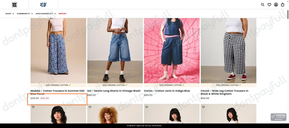 Snapshot of Lucy and Yak promo: 'Up to $30 Off Select Bottoms' - captured during verification by DontPayFull on 29-Jun-2026.