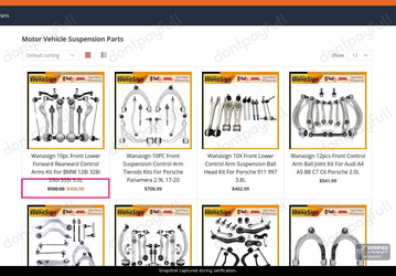 Snapshot of Wanasign promo: 'Enjoy Up to 20% Off Suspension Kits' - captured during verification by DontPayFull on 29-Sep-2026.